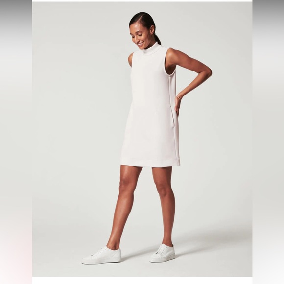 Spanx AirEssentials Mock Neck Dress • White Cloud size medium - Picture 3 of 12